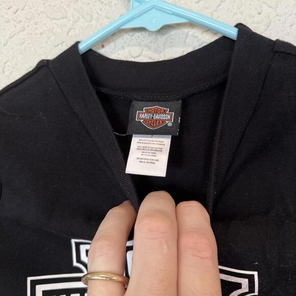 NWOT Vintage 00s Harley Davidson Biker Motorcycle Shirt Size Kids Medium 7 - Picture 4 of 4